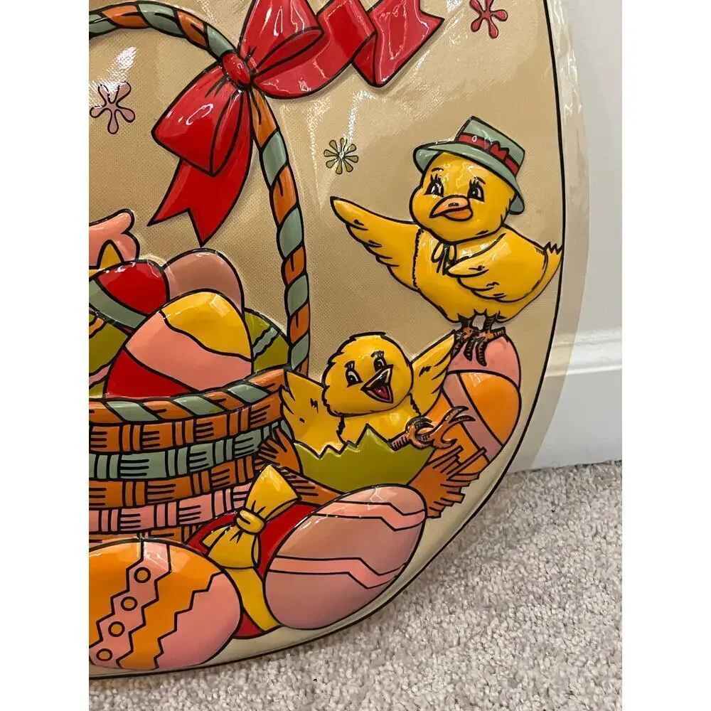 Vintage LoomCo. Happy Easter Bunny Vacuform 3D Wall Decoration